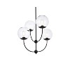 Elegant Lighting Lennon 31.5 inch pendant in black with clear shade - 3 of 4