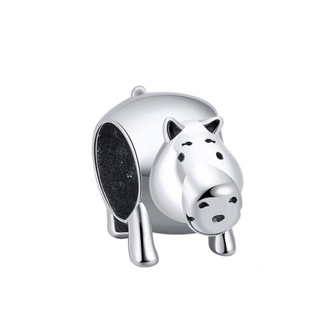 Pig Charm European Bead Oxidized Sterling Silver Ginger Lyne Collection - image 1 of 4