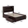 HomeStock Newport Full Platform Bed with Flat Panel Footboard and Turbo Charger with Urban Bed Drawers in Grey - 4 of 4