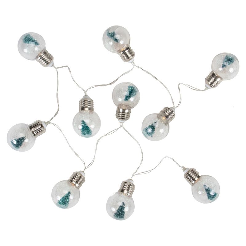 Northlight 10-Count LED Christmas Trees in Bulbs, Warm White Lights, 4.25ft Clear Wire, 3 of 4