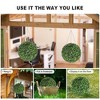 Whizmax 2 Pack 12” Faux Boxwood Topiary Balls with Led Lights for Outdoor Decor in Backyard, Balcony, Garden, Weddings, and Home Decoration - 4 of 4