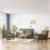 3pc Candace Mid Century Modern Chair and Loveseat Set - Christopher Knight Home - 2 of 4