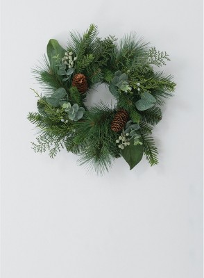 Sullivans Artificial Mix Pine And Eucalyptus Wreath 17