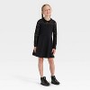 Girls' Long Sleeve Spider Web Halloween Dress - Cat & Jack™ Black - 3 of 3
