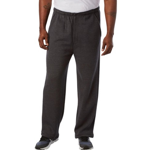 Kingsize Men's Big & Tall Fleece Zip Fly Pants - Tall - Xl, Black : Target