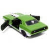 1973 Plymouth Barracuda Green Metallic and White & She-Hulk Diecast Figure "The Savage She-Hulk" 1/32 Diecast Model Car by Jada - 4 of 4