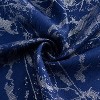RT Designers Collection Brighton Foil Jacquard Polyester Window Curtain Grommet Panel 52" x 84" Navy - 3 of 4