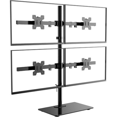 Craze Ventures Quad Monitor Mount with Glass Base