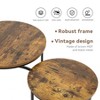 MOONMISS Modern Round Nesting Coffee Table Set with Metal Legs, Stacking Side/Cocktail/Center Table for Living Room - 4 of 4