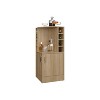 Vynxaria Toyei Corner Bar Cabinet with Open Shelves and Hidden Storage ¨C Black Finish - 4 of 4