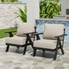 EAGLE PEAK Urban Slate Modern Patio Accent Chair Set of 2 with Thick Cushions - 2 of 4