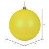Vickerman Yellow Ball Ornament - 2 of 4