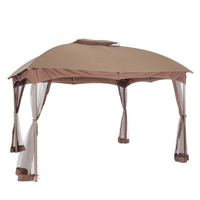 Outdoor Garden Gazebo with Skirts Tent Canopy Beige - Captiva Designs