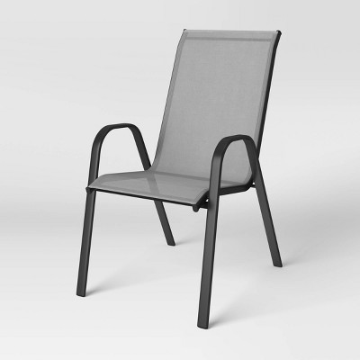 Sling Stacking Patio Chair - Gray - Room Essentials™