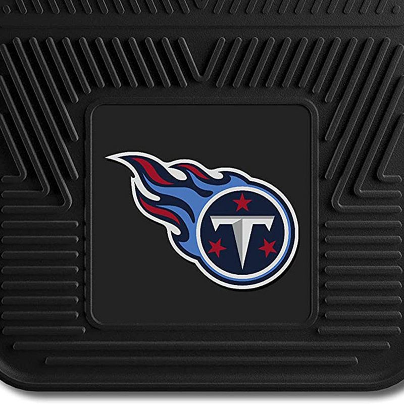 Fanmats 27 x 17 Inch Universal Fit All Weather Protection Vinyl Front Row Floor Mat 2 Piece Set for Cars, Trucks, and SUVs, NFL Tennessee Titans, 3 of 7