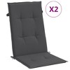 vidaXL Highback Chair Cushions 2 pcs Melange Anthracite 47.2"x19.7"x1.6" Fabric - 2 of 4