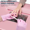 Acekool Manicure Table Nail Desk with Electric Dust Collector, 4 Drawers & Cabinet Storage, Lockable Wheels, Ergonomic White Nail Station - 3 of 4