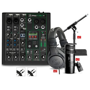 Mackie ProFX6v3+ Content Creator Bundle With AT2040 Microphones and ATH-M20X Headphones - 1 of 4