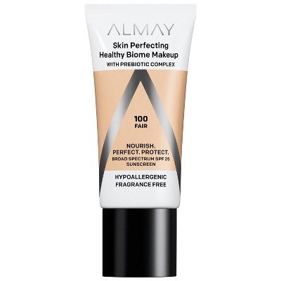 Almay Skin Perfecting Healthy Biome Foundation Makeup - 100 Fair - 1 fl oz
