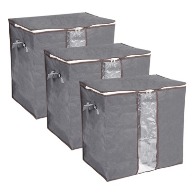 Silvon Large Set Of Clothes Storage Bags - 4 Pack - Gray : Target