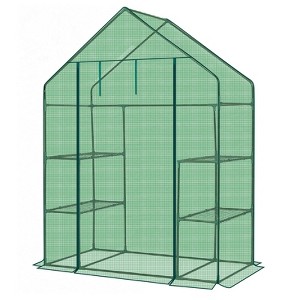 Karl Home | 56 in. W x 29 in. D x 77 in. H PE-Covered Portable Greenhouse - 1 of 4