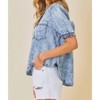 Women's Denim Short Sleeve Top - day + moon - 2 of 4