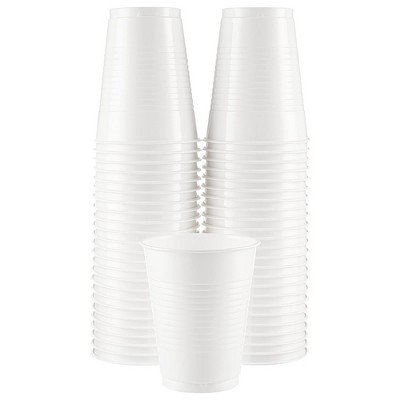 SparkSettings Brown Disposable Plastic Cups 18oz, 50 Pack