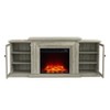 Vintage TV Stand for TVs up to 70" with Electric Fireplace - Festivo - 3 of 4