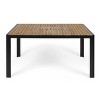 Christopher Knight Home Pavillion Outdoor 59.25" Industrial Acacia Wood Dining Table, Black/Teak - 2 of 4