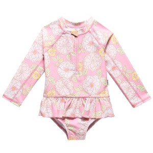 Gerber Toddler Girls' Rashguard Swimsuit - 1 of 4