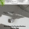 Heart Solitaire Necklace for Women Sterling Silver 3Ct 8A Cubic Zirconia Pendant 18" Chain by Ginger Lyne - 2 of 4