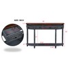 XIYUYEU Circular Half Moon Console Table with Open Shelf and 2 Drawers,Retro Curved Entryway Table for Living Room - 3 of 4