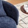 Sapphtopaz Modern Swivel Accent Chair with Pillow Chenille Upholstered Round Barrel Chair with Curved Back Comfy Chairs for Living Room,Bedroom - 4 of 4