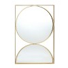 Luxenhome Gold Hourglass Frame Metal Modern Accent Wall Mirror : Target