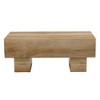 PDTEND 43.3 in. Modern Simple MDF Coffee Table - Natural Wood - 2 of 4