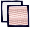 Bacati - Olivia Tribal Print Coral/Navy Feathers/Triangles Muslin 2 pc Security Blankets - 4 of 4