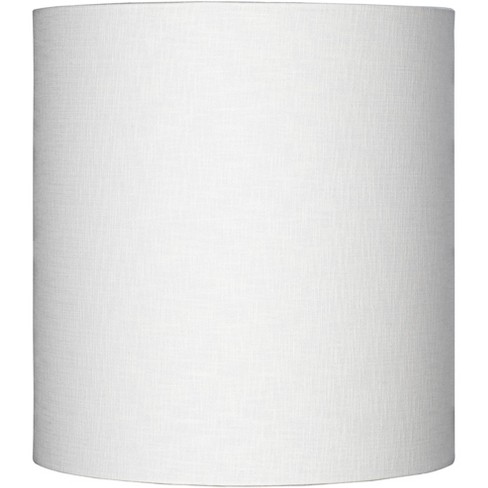 Bwood White Tall Linen Medium Drum, 18 Inch High Lamp Shades