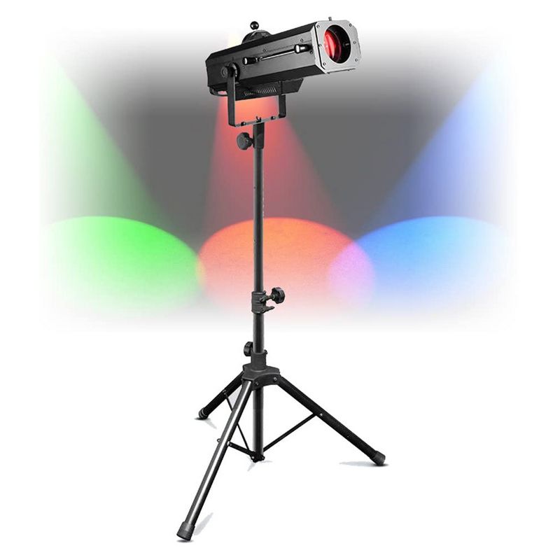 Chauvet DJ High-Quality Professional 120 Watt LED 7 Color Prism Followspot Portable Stage Lighting with Travel Tripod Stand, 3 of 8
