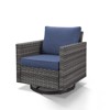 Outdoor Patio Swivel Chair Glider Chair with Removable Cushions for Porch - 3 of 4