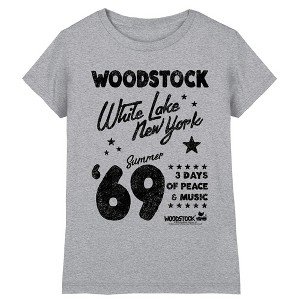 Girl's Woodstock Guitar Location T-Shirt - 1 of 3