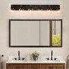 BAOURE 20.08" Black Bathroom Vanity Light Fixture, Rustic Wall Sconces with Glass Shade,Vanity Lighting Fixtures Over Mirror for Living Room Hallway - 2 of 4