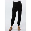 PinkBlush Black Maternity Band Jogger Pants - 2 of 4