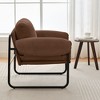 Hyleory Moore Metal Lambswool Upholstered Accent Chair for Bedroom Reception Area Reading Room Living Room - 4 of 4