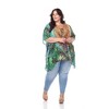 Plus Size Short Caftan with Tie-up Neckline - One Size Fits Most Plus - White Mark - 4 of 4