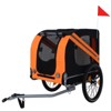 VisioGear Large Folding Bike Stroller for Dogs, 120LB Capacity Pet Carrier, Black & Orange, 49.21"*26.77"*36.22" - 4 of 4