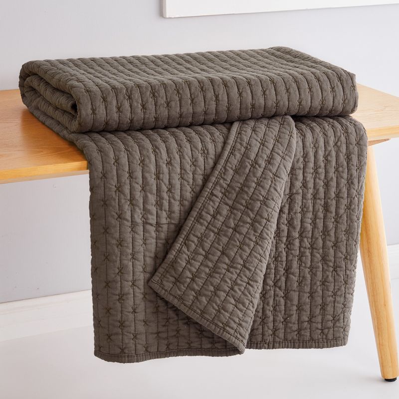 Cross Stitch Quilted Throw - Levtex Home, 3 of 6