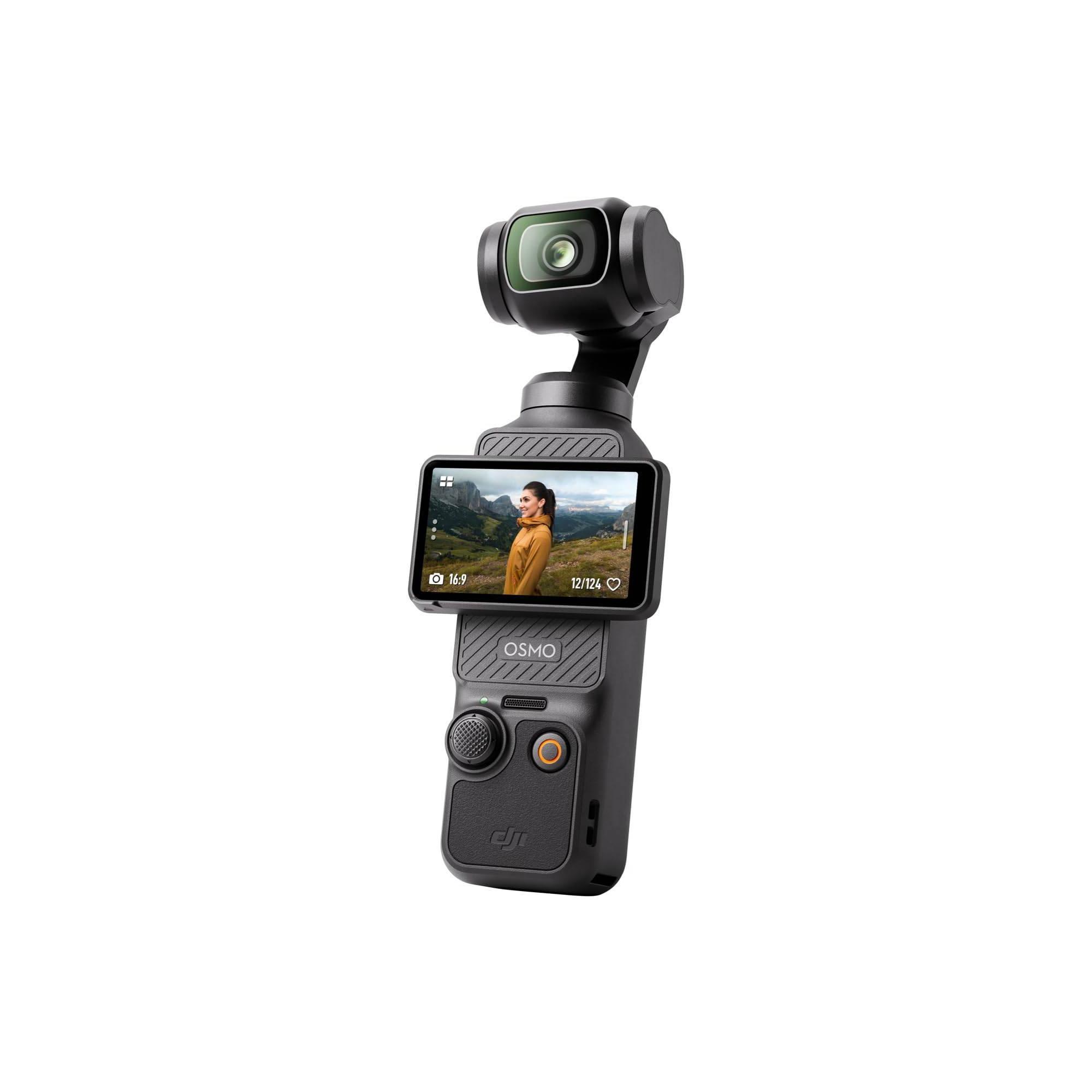 DJI Pocket 3 4K Handheld Camera: USB-C, Image Stabilization, 2" Screen