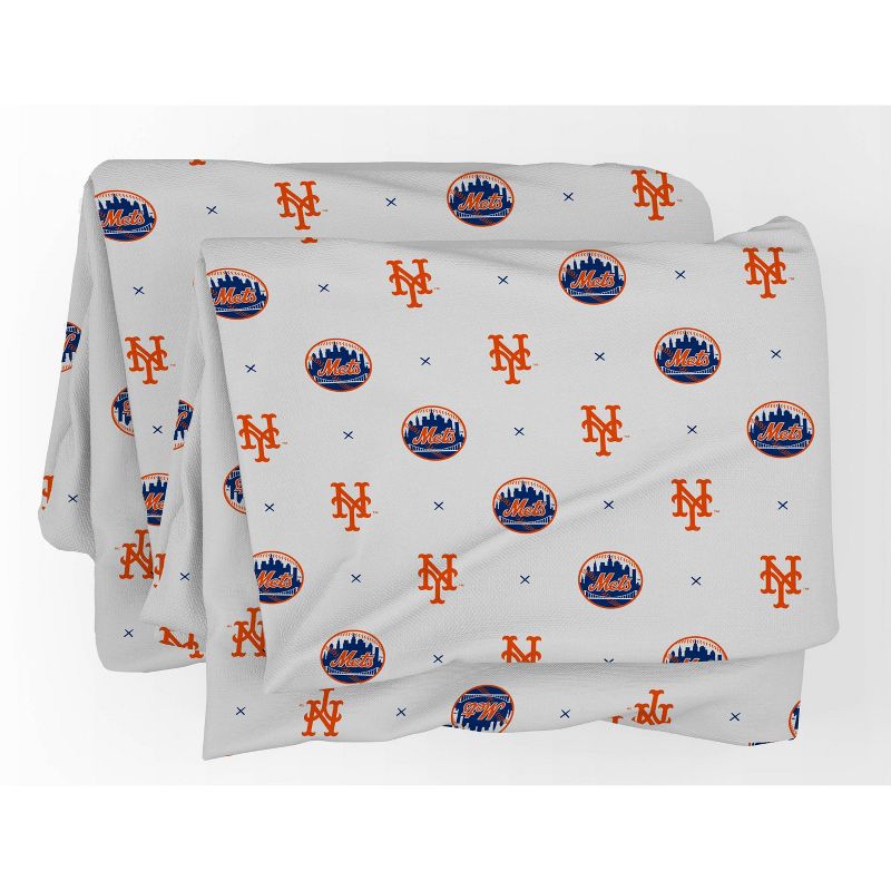 MLB New York Mets Small X Queen Sheet Set, 2 of 4