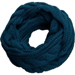 Zuppad Womens Thick Ribbed Knit Winter Infinity Circle Loop Scarf - 1 of 4