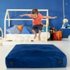 Safstar 57" x 57" Crash Pad Sensory Mat w/ Foam Blocks & Washable Velvet Cover Blue - 3 of 4